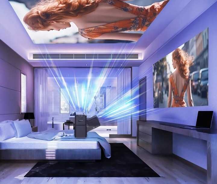 Projektor Rzutnik 4K Full HD TV WiFi Rzutnik Pilot ANDROID/ IOS NOWY