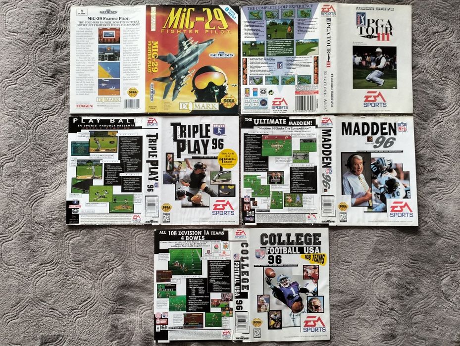 Обміняю обкладинки для картриджів Sega 90-их років