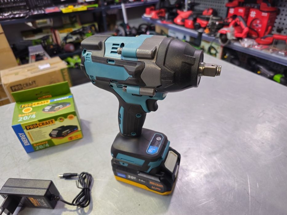 Мощный Гайковерт 800Нm +Акум ProCraft 4.0ah +з.у Бесщеточный двигатель