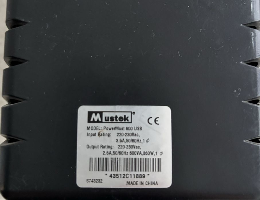 Mustek Power Must 600 USB ДБЖ Джерело безперебійного живлення резерв