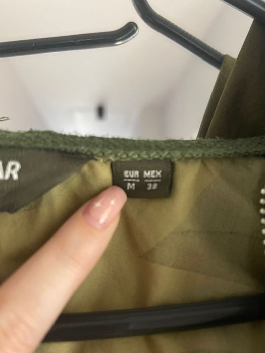 męska kurtka parka - kolor panterka Pull Bear