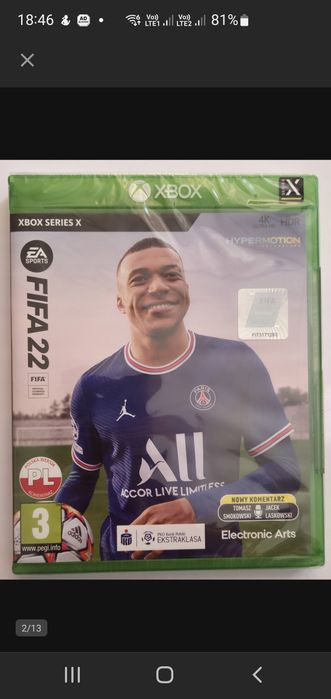 FIFA 22 Xbox Series X PL nowa zafoliowana