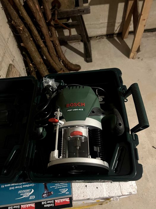 FREZARKA POF 1400 ACE BOSCH górnowrzecionowa + WALIZKA + zestaw frez