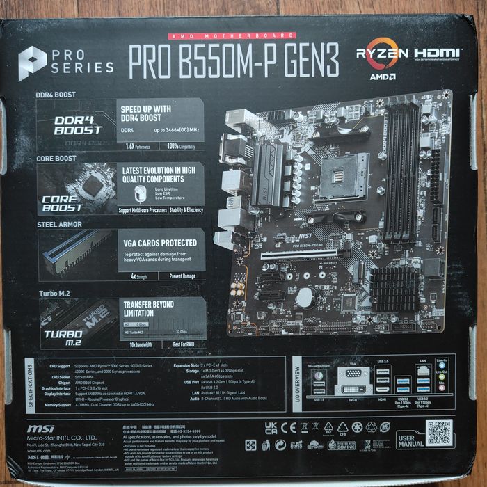 Проц. Ryzen 5 5600X/ мат. плата MSI PRO B550M-P GEN3