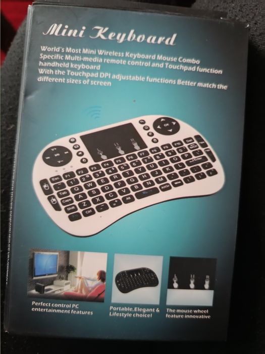 I8 klawiatura bezprzewodowa Mini klawiatura RF USB lub BT, płytka doty