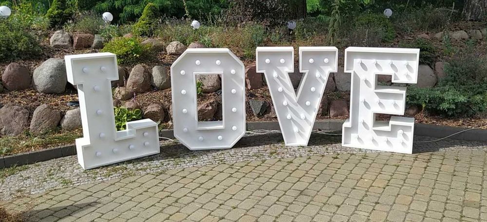 NAPIS LOVE na wesela, imprezę
