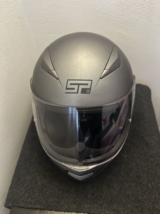Capacete sprint  M Cinza Mate com Viseira Escura