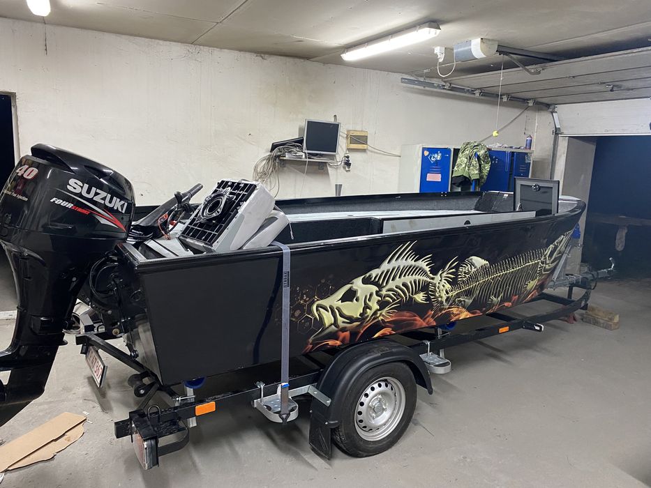 Łódka Łódź aluminiowa KING 420 rumpel