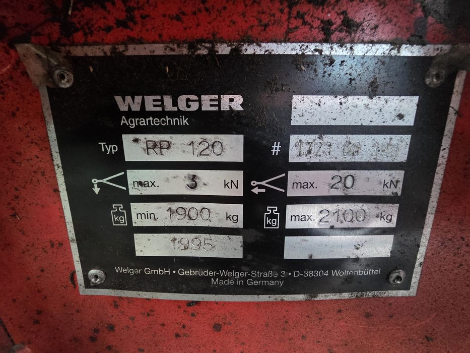 Prasa rolująca Welger RP 120, gotowa do pracy