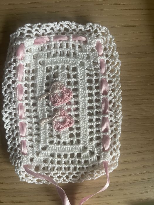 Bolsa para sabonete em crochet feito à mão