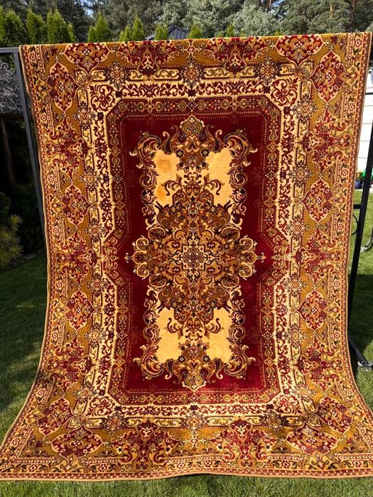 Dywan wełniany wzór perski Art Deco / PRL od Adoros 290x200 gal. 7 tyś