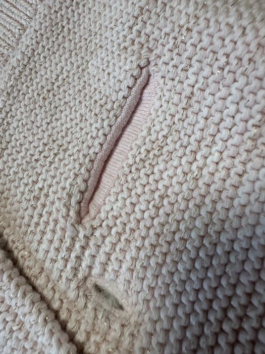 Тепла кофта Tu на дівчинку 0-3 місяці ніжно-рожева