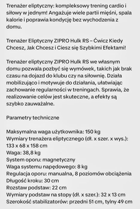 Orbitrek Zipro Hulk RS