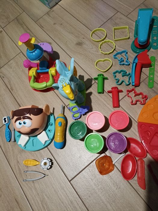 Duży zestaw foremek do ciastoliny Pizzeria, Rainbow Dash, dentysta, ci