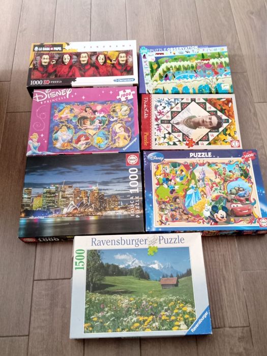 Puzzles vários 200, 500, 1000 e 1500 peças