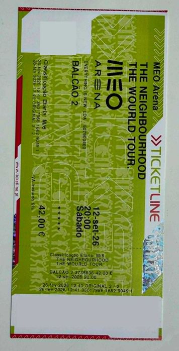 Bilhete concerto The Neighbourhood