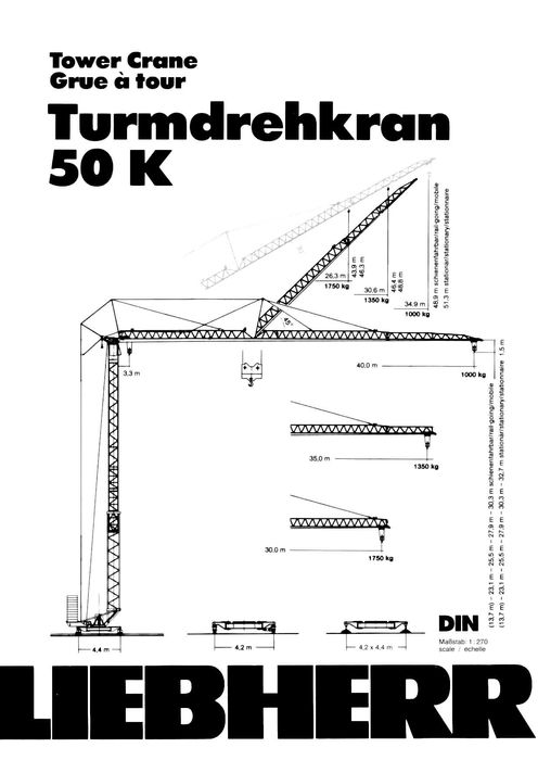 Liebherr 50 К баштовий кран швидкомонтуємий