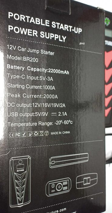 Buture Led jump starter carregador booster arranque bateria power bank