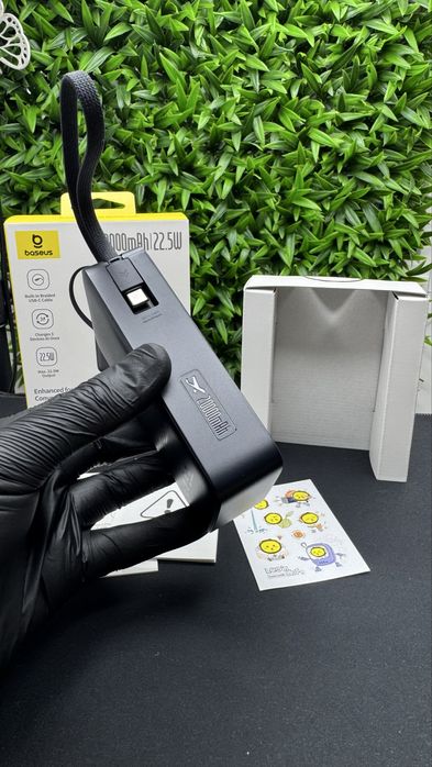 Оригінальний павербанк Базеус Baseus bipow 2 Pro з вбудованим кабелем