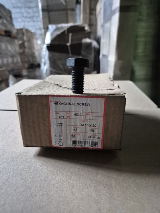 БОЛТ DIN 933 M16×30/ M16×45 — повна рiзьба