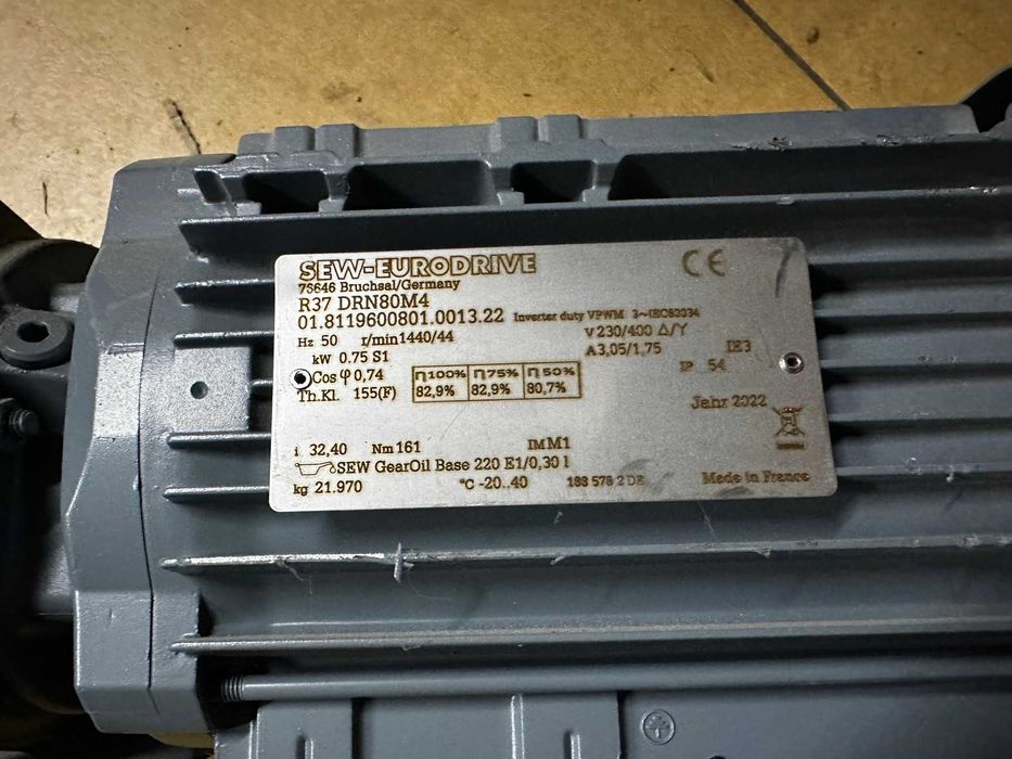 Motoreduktor , silnik, przekładnia sew 0,75 kw 44 obrotów