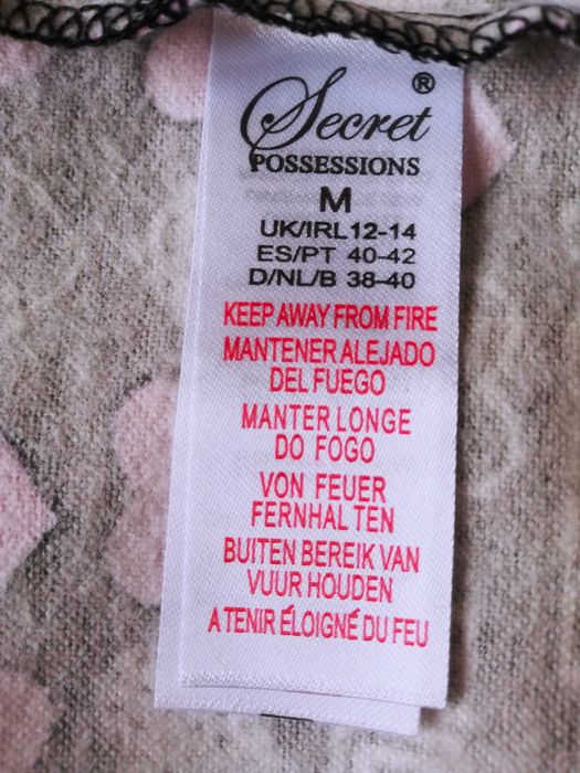 góra koszula od piżamy 40 / 42 do spania w serduszka miękka flanela