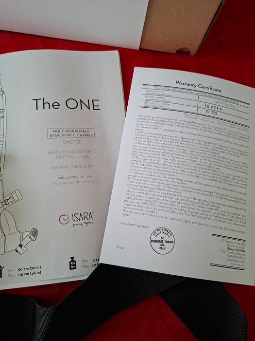 Marsúpio ergonómico ISARA The ONE – completo com caixa e acessórios