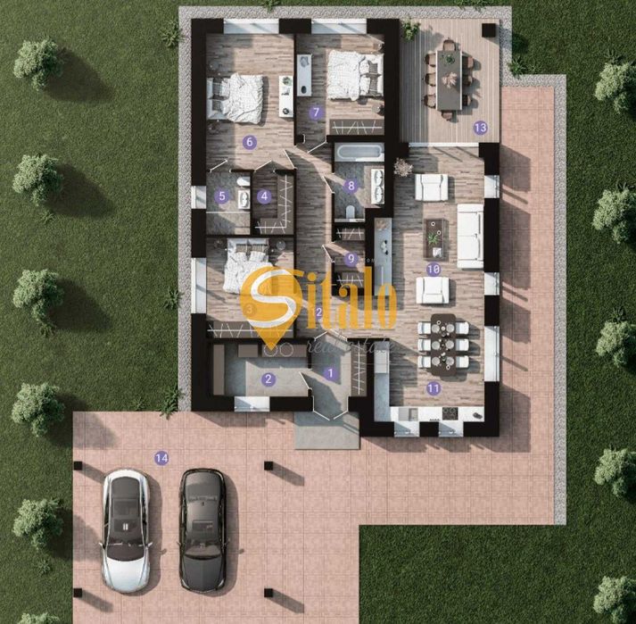 Одноповерховий будинок в КМ Золоче Прованс, Вишеньки, без%