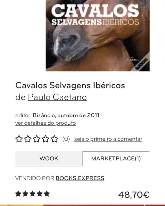 Livro Cavalos selvagens ibericos