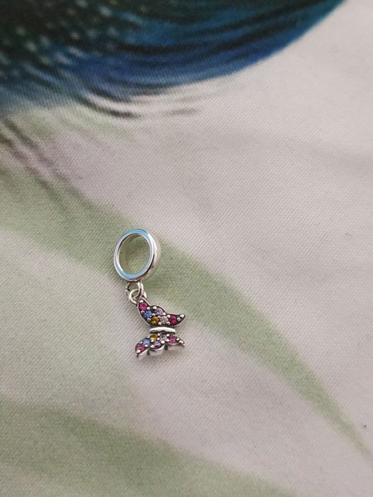 Charms motyl srebro i cyrkonie