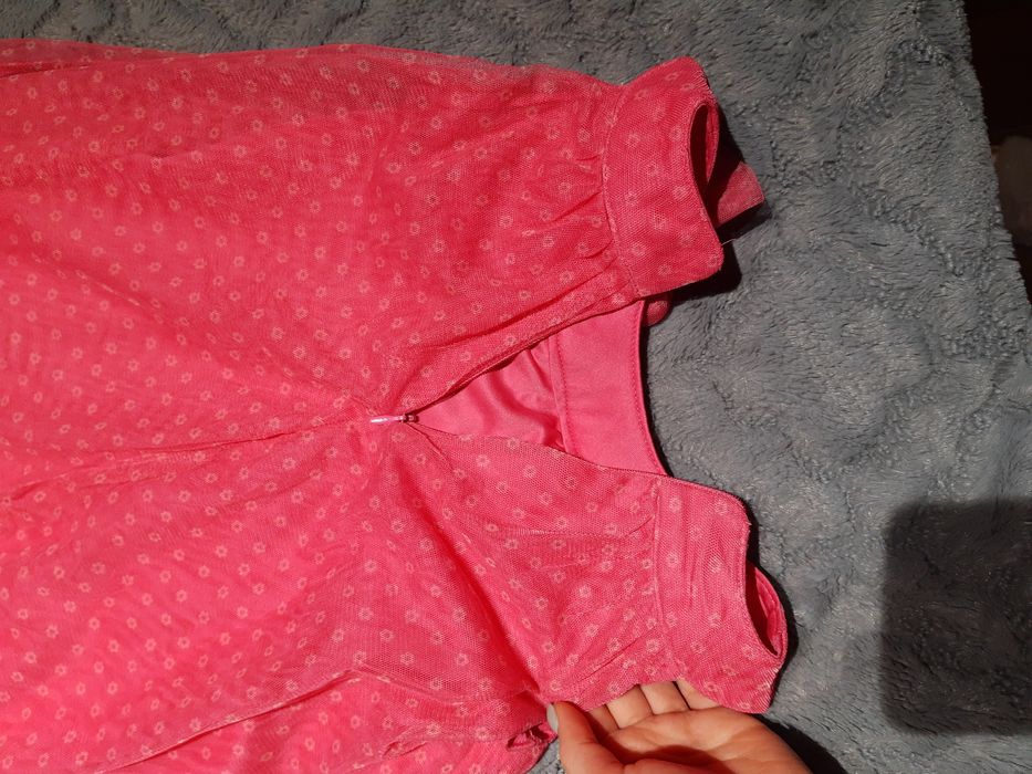 Sukieneczka różowa, tiulowa, maxi