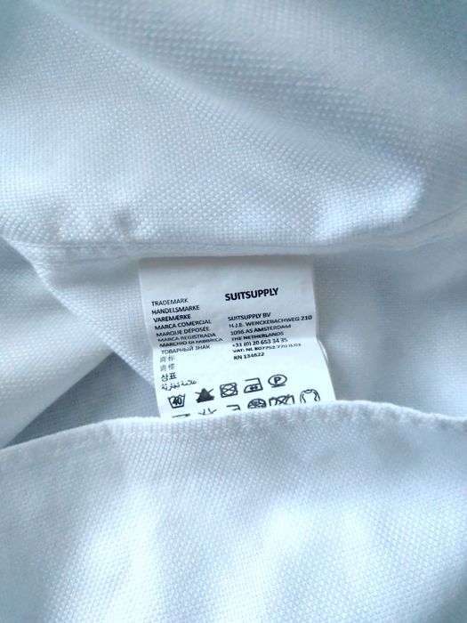 Biała męska koszula Suitsupply slim fit