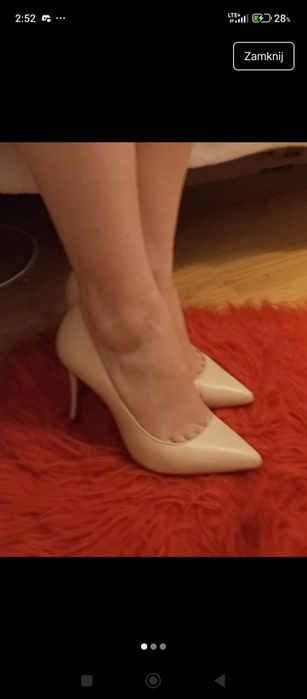 Szpilki Kazar skóra naturalna