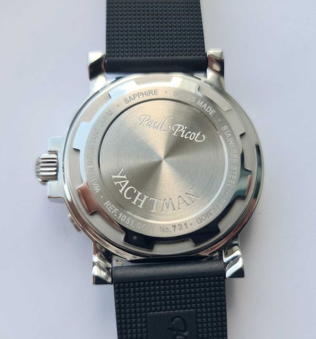 Чоловічий годинник Paul Picot Yachtman 200m Black ref. 1051 Automatic