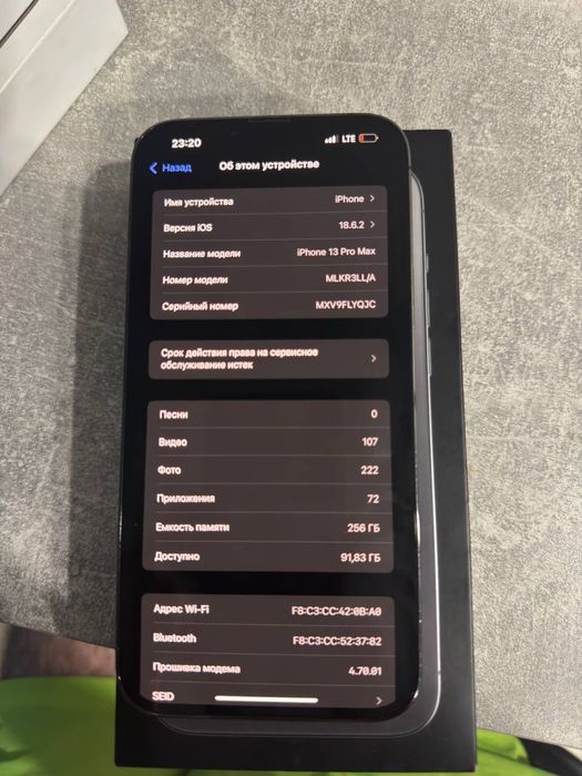 Iphone 13 pro max 256