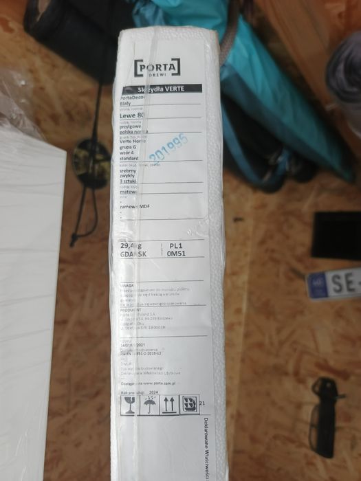 Drzwi porta verte 80 L   z ościeżnica regulowana