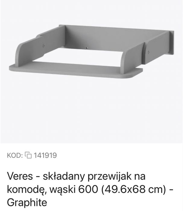 Przewijak składany na komodę VERES 60cm