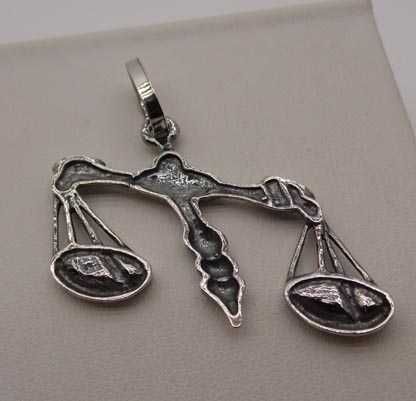 Srebrna zawieszka znak zodiaku WAGA