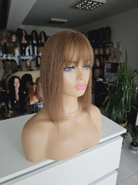 Topper tupet damski Asia jasny naturalny brąz Włosy naturalne
