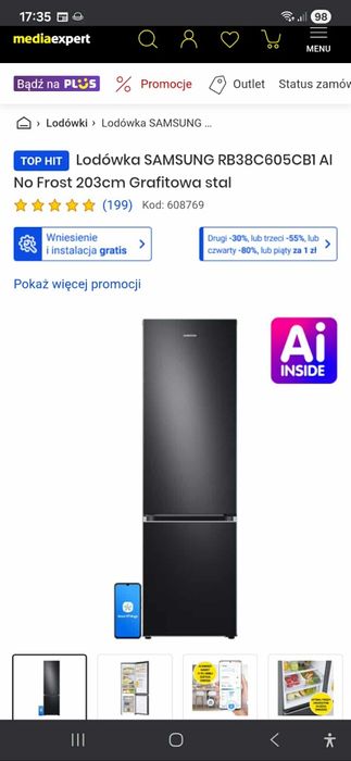 Nowa lodówka z 5 letnia gwarancją