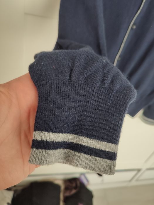 S Banana Republic granatowy sweter rozpinany, extra fine merino