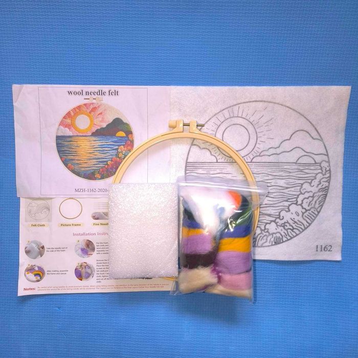 Набор для валяния шерстью "Море" 20*20 см