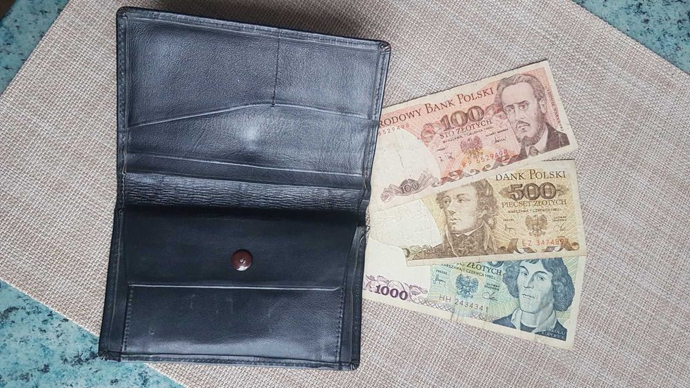 Stary męski portfel z czasów PRL + bonus
