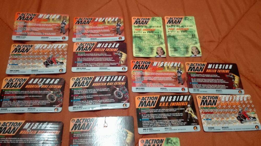 Cartões de Missões Action Man 1997