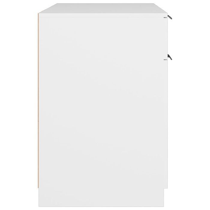 Vidaxl Biurko, Białe, 100X50X75 Cm, Materiał Drewnopochodny