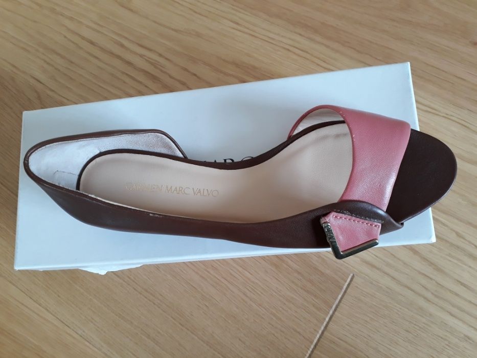 Кожаные босоножки Carmen Marc Valvo MARTA Flat - р. 37