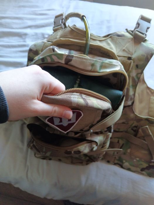 Colete airsoft  com mochila