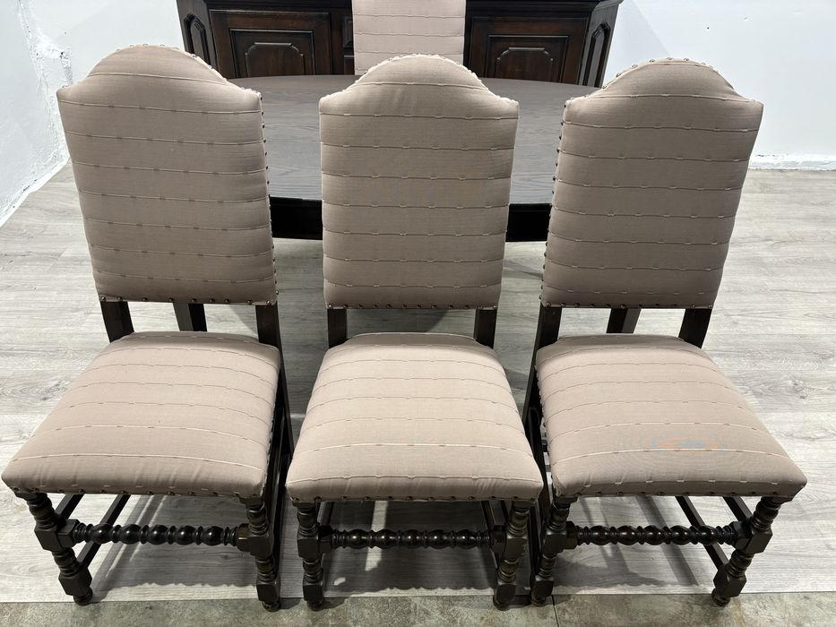 Piękny dębowy komplet mebli do jadalni