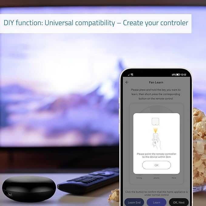 Nivian Controlador infravermelho inteligente, WiFi 2,4 Ghz