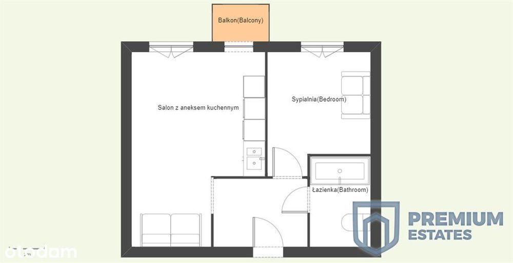 2-pokojowe, 36m²+ balkon. ul.Marchołta